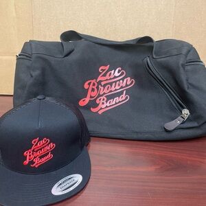 Zac Brown Band Duffel Tote Gym Bag & Trucker Hat Cap VIP Sphere Vegas Concert